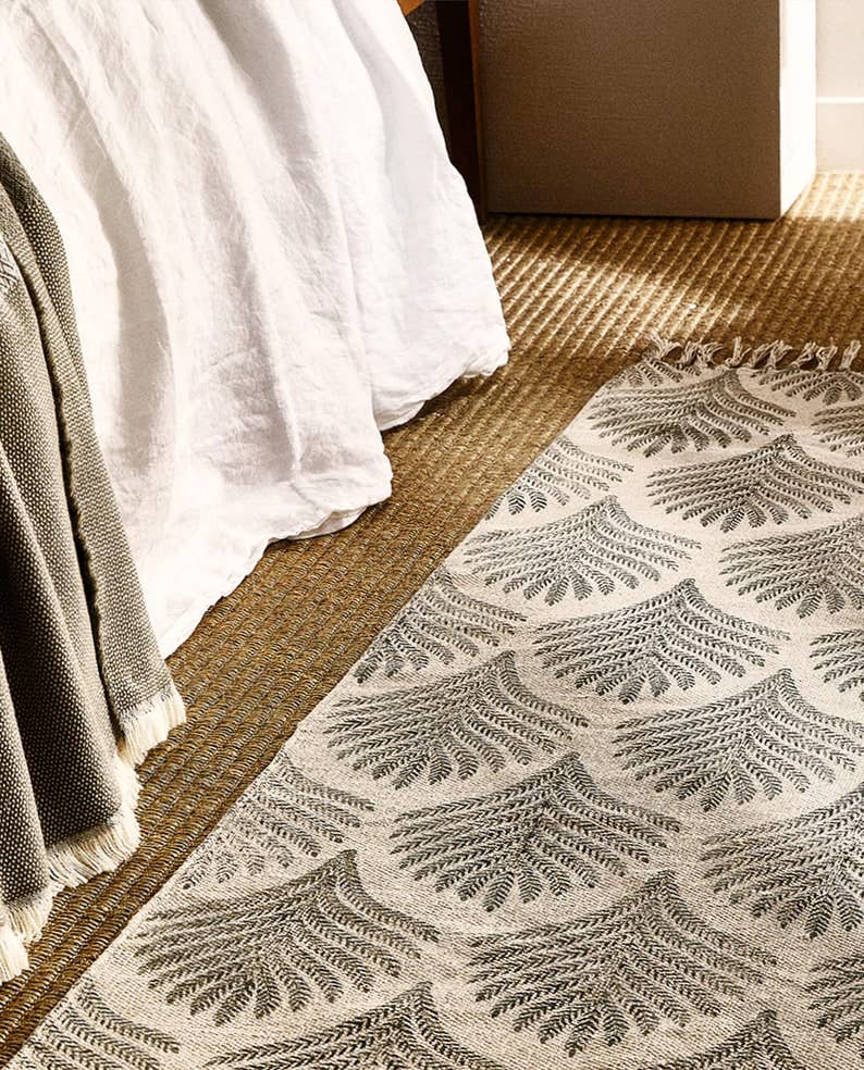Tropical leaf Rug