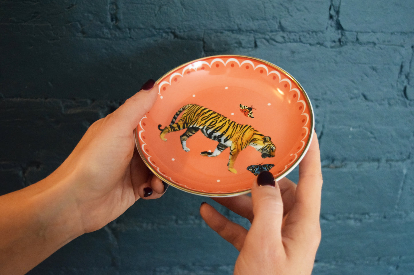 Tiger Peach Trinket Dish