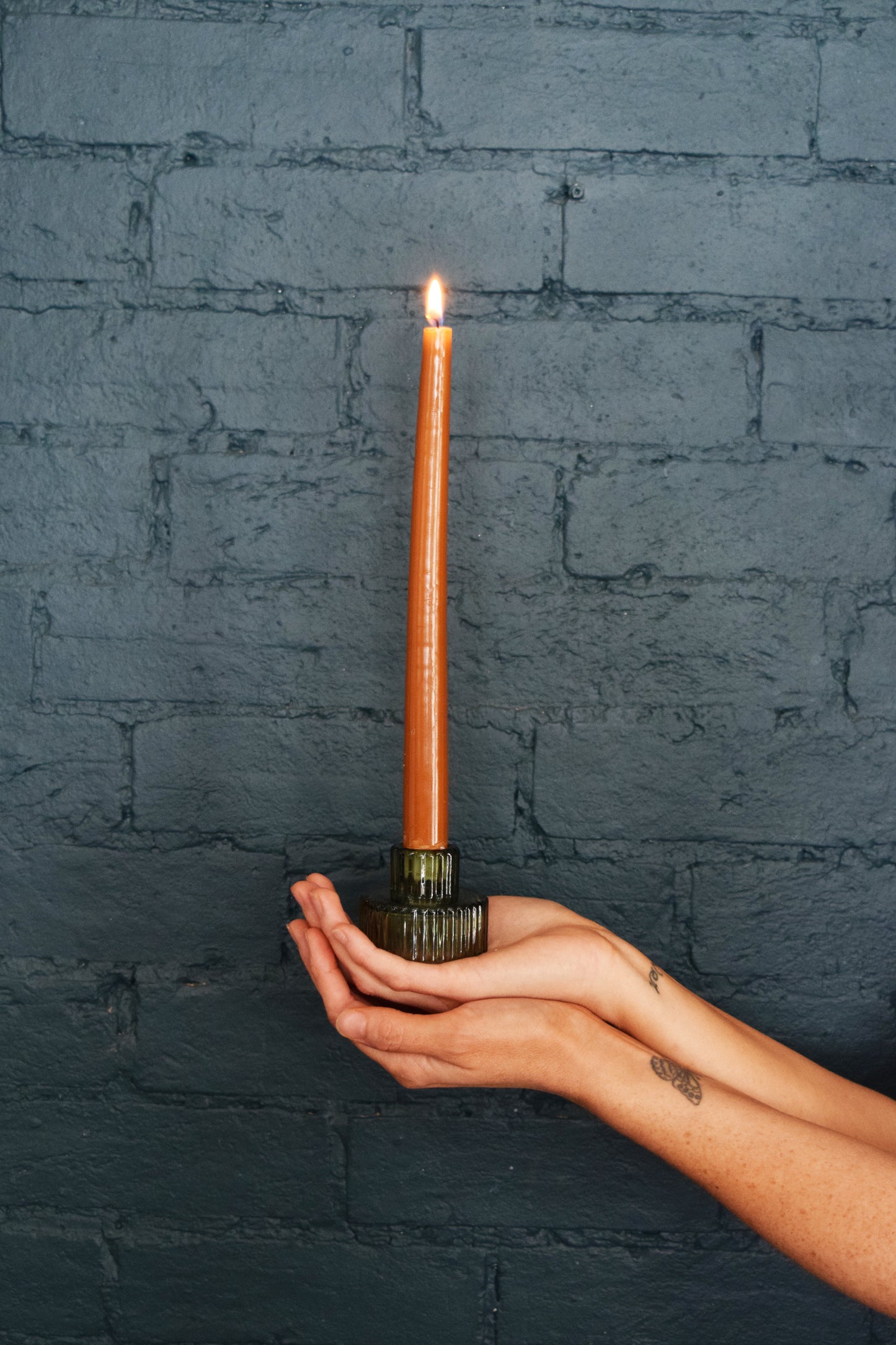 Green Double Ended Candleholder