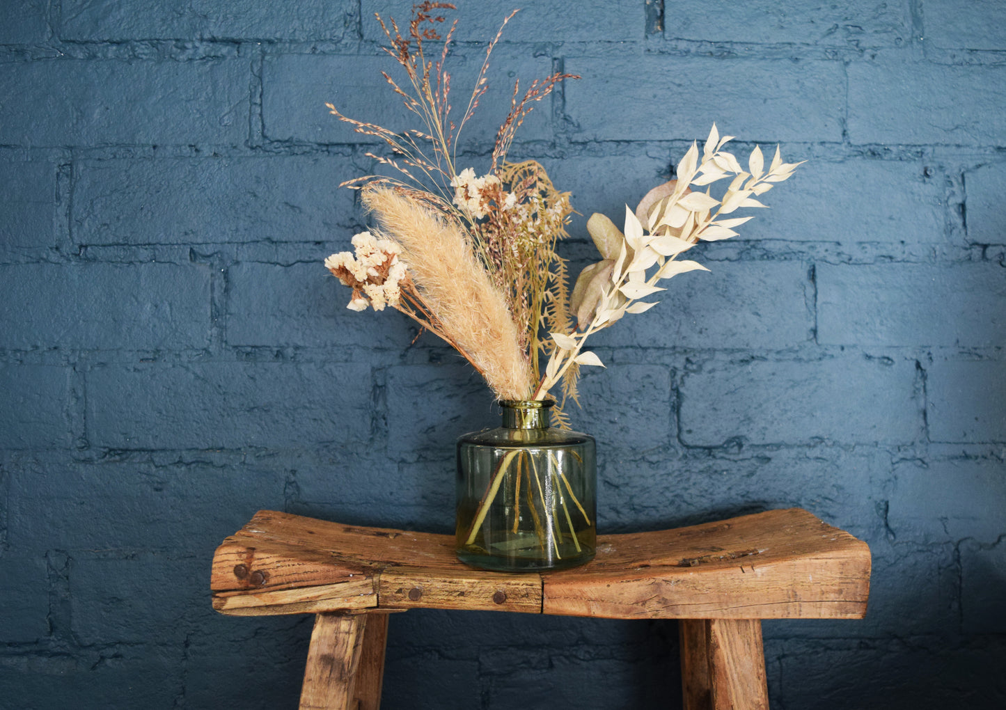 Green Glass Bottle Vase