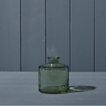 Green Glass Bottle Vase