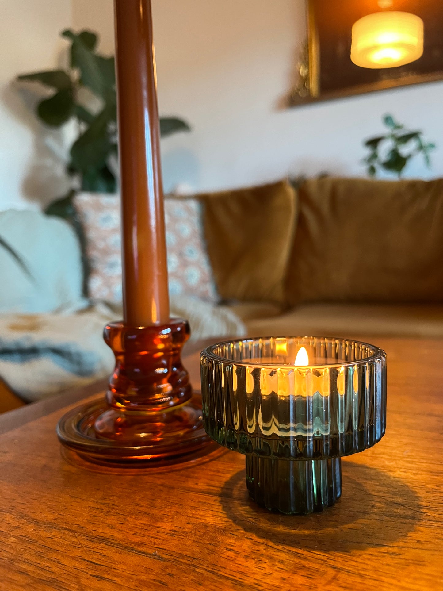 Green Double Ended Candleholder