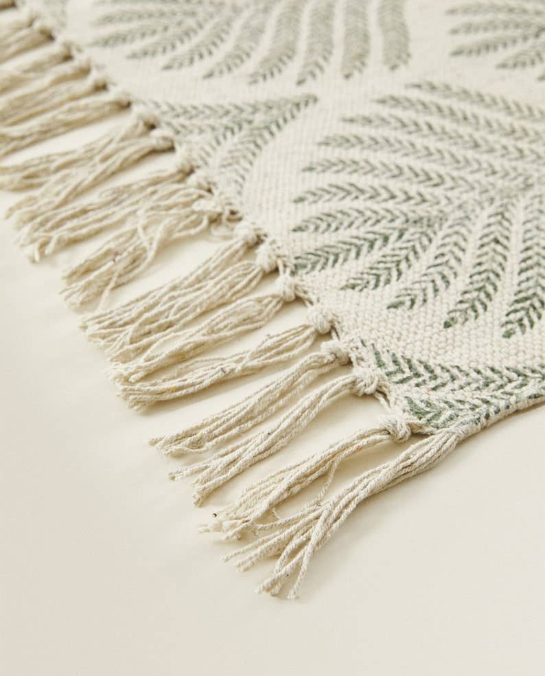 Tropical leaf Rug