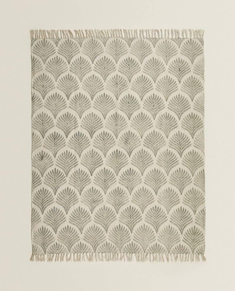 Tropical leaf Rug